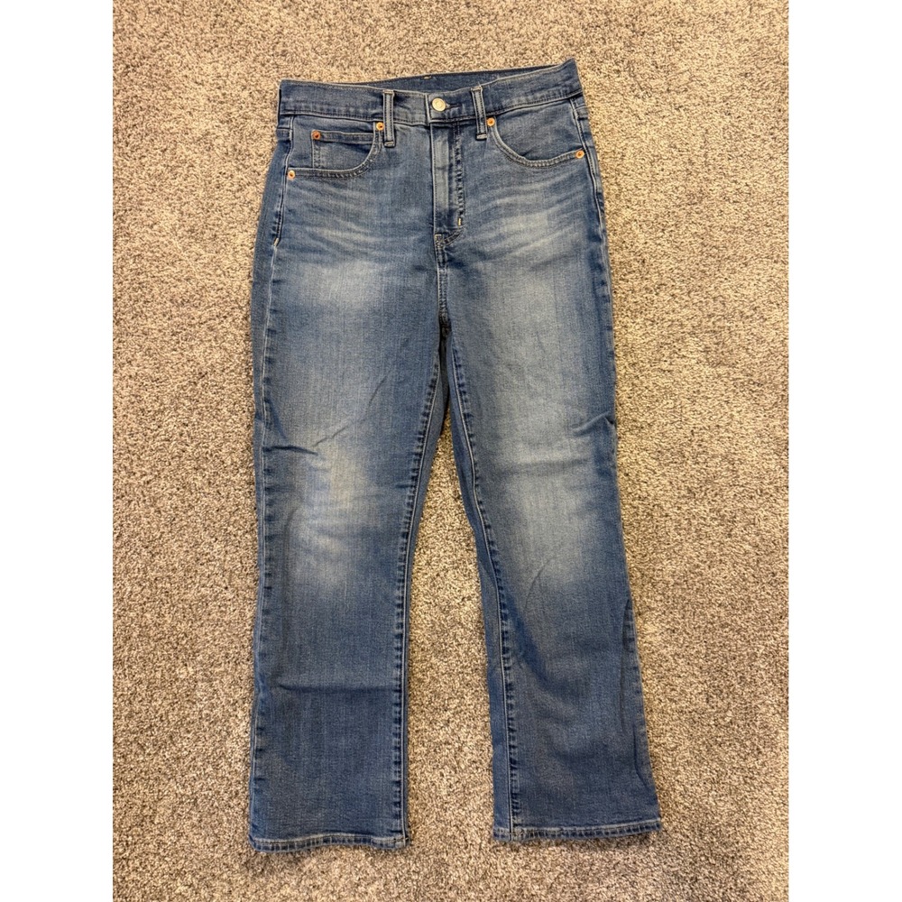 Gap Jeans Womens 28/6 Blue Kick Fit High Rise Medium Wash Stretch Denim